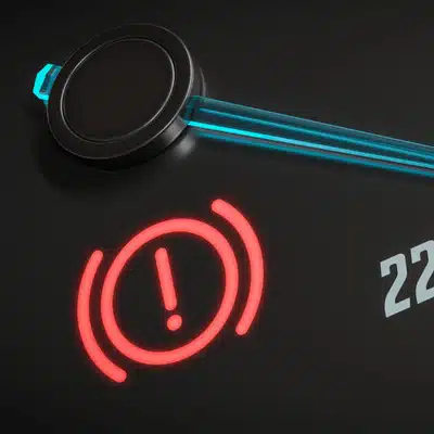 Land Rover brake warning light illuminated on dashboard, sometimes linked to land rover air suspension problems